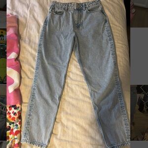 Zara high waisted light wash jeans
